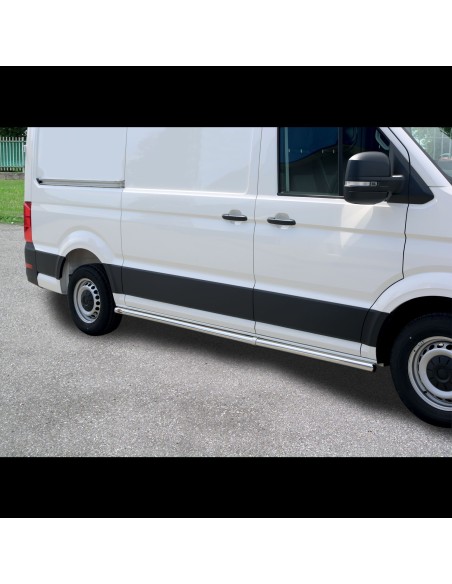 Tubi laterali protezione inox 60mm VW Crafter passo medio dal 2017