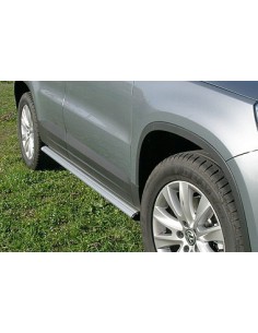 Tubi ovali laterali alluminio di protezione Volkswagen Tiguan dal 2008 al 2