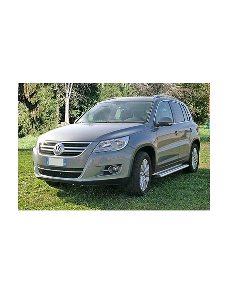 Tubi ovali laterali alluminio di protezione Volkswagen Tiguan dal 2008 al 2