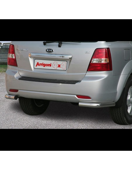 Tubi protezione posteriore inox lucido 60mm Kia Sorento dal 2006 al 2008