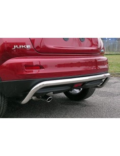 Tubo di protezione posteriore acciaio inox lucido 50mm Nissan Juke 4x2 2010