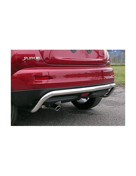 Tubo di protezione posteriore acciaio inox lucido 50mm Nissan Juke 4x2 2010