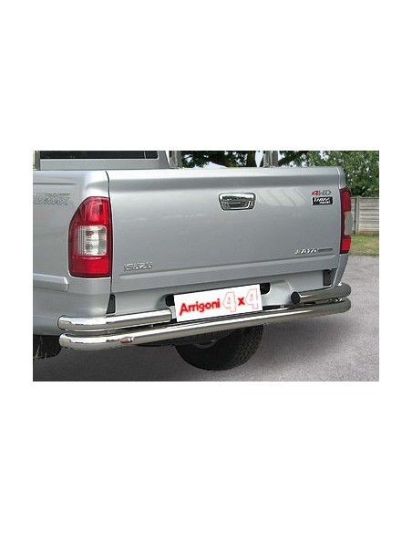 Tubo di protezione posteriore acciaio inox lucido Isuzu D Max dal 2003 al 2