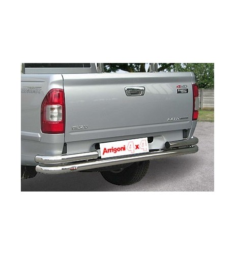 Tubo di protezione posteriore acciaio inox lucido Isuzu D Max dal 2007 al 2