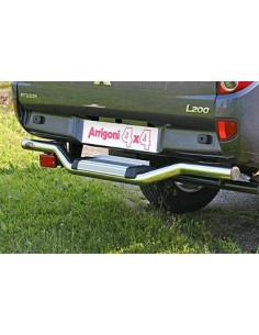 Tubo di protezione posteriore acciaio inox mat Mitsubishi L200 Club Cab 10 