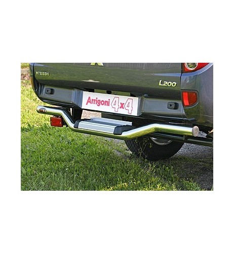 Tubo di protezione posteriore acciaio inox mat Mitsubishi L200 Club Cab 10 
