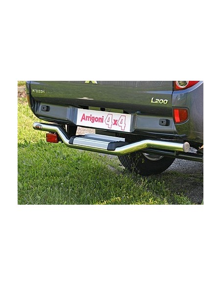 Tubo di protezione posteriore acciaio inox mat Mitsubishi L200 Club Cab 10 