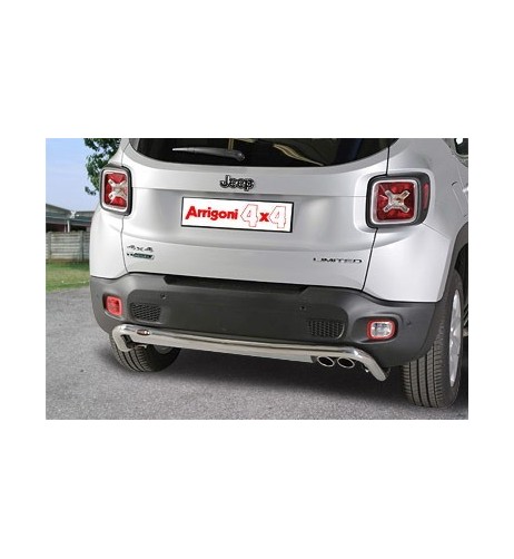 Tubo di protezione posteriore inox lucido 50mm Jeep Renegade dal 2014