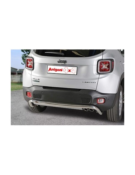 Tubo di protezione posteriore inox lucido 50mm Jeep Renegade dal 2014