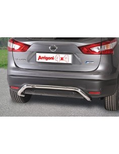 Tubo di protezione posteriore inox lucido 50mm Nissan Qashqai dal 2014