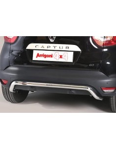 Tubo di protezione posteriore inox lucido 50mm Renault Captur dal 2013