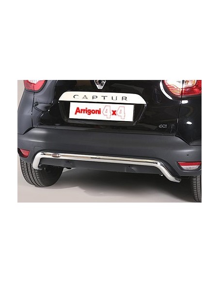 Tubo di protezione posteriore inox lucido 50mm Renault Captur dal 2013