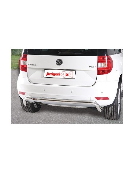 Tubo di protezione posteriore inox lucido 50mm Skoda Yeti 4x2 dal 2014