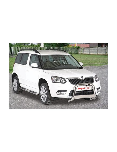 Tubo di protezione posteriore inox lucido 50mm Skoda Yeti 4x2 dal 2014