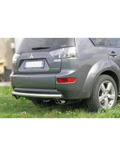Tubo di protezione posteriore inox lucido 60mm Mitsubishi Outlander 2007 20