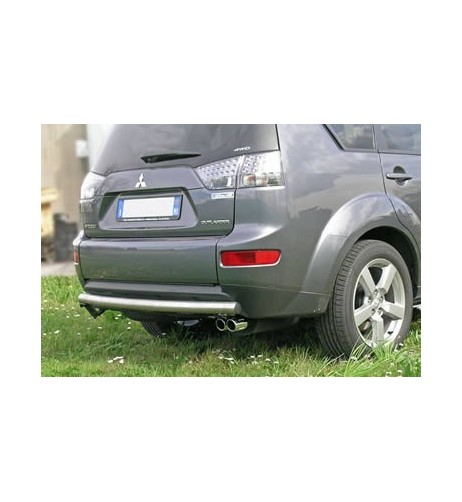 Tubo di protezione posteriore inox lucido 60mm Mitsubishi Outlander 2007 20