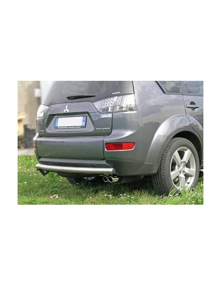 Tubo di protezione posteriore inox lucido 60mm Mitsubishi Outlander 2007 20