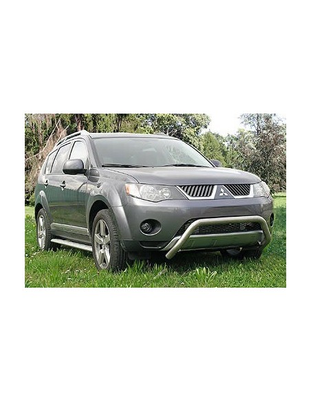 Tubo di protezione posteriore inox lucido 60mm Mitsubishi Outlander 2007 20