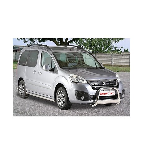 Tubo di protezione posteriore inox lucido 60mm Peugeot Partner dal 2008