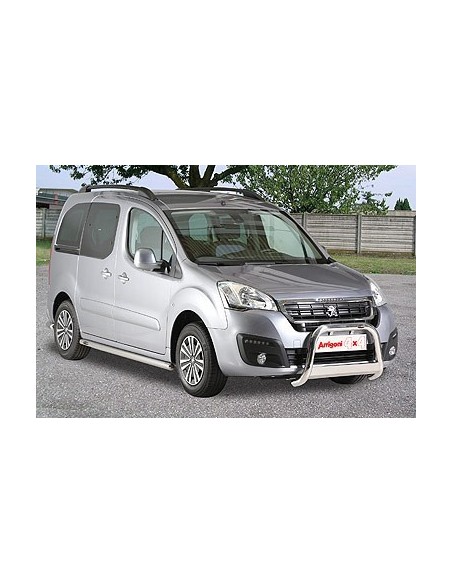 Tubo di protezione posteriore inox lucido 60mm Peugeot Partner dal 2008