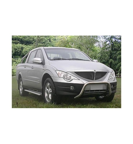 Tubo di protezione posteriore inox lucido 60mm SsangYong Actyon Sport 2007 