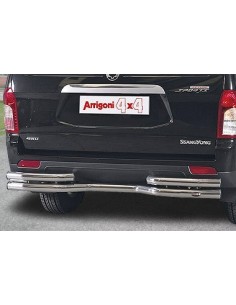 Tubo di protezione posteriore inox lucido 60mm SsangYong Actyon Sport dal 2