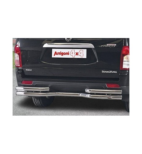 Tubo di protezione posteriore inox lucido 60mm SsangYong Actyon Sport dal 2