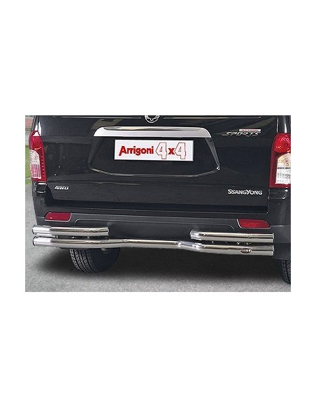 Tubo di protezione posteriore inox lucido 60mm SsangYong Actyon Sport dal 2