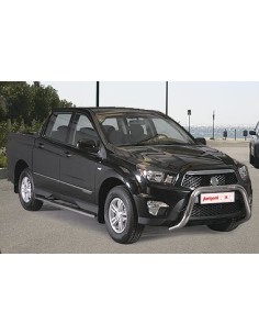 Tubo di protezione posteriore inox lucido 60mm SsangYong Actyon Sport dal 2 2
