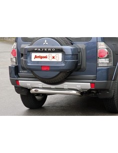 Tubo di protezione posteriore inox lucido 70mm Mitsubishi Pajero 2007 2014