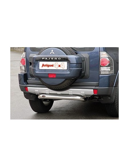 Tubo di protezione posteriore inox lucido 70mm Mitsubishi Pajero 2007 2014