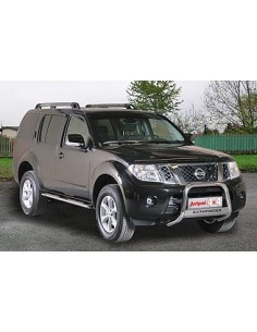 Tubo di protezione posteriore inox lucido 70mm Nissan Pathfinder dal 2011 2