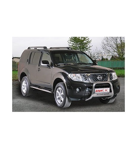 Tubo di protezione posteriore inox lucido 70mm Nissan Pathfinder dal 2011