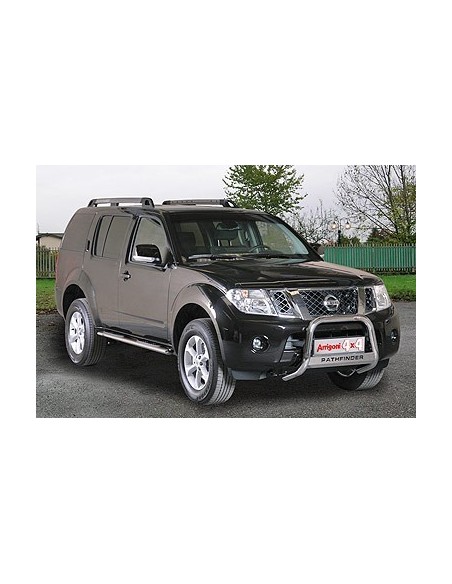 Tubo di protezione posteriore inox lucido 70mm Nissan Pathfinder dal 2011