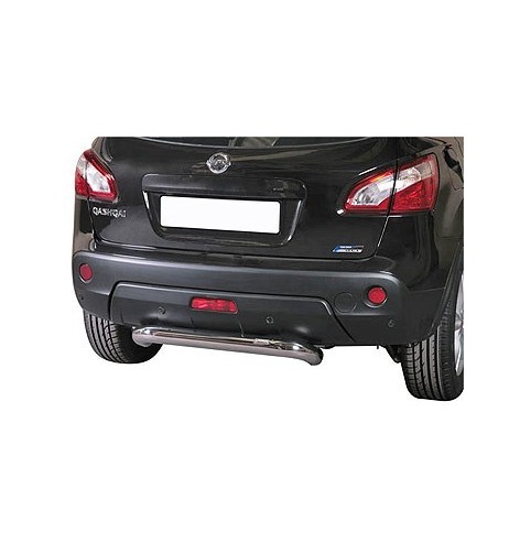 Tubo di protezione posteriore inox lucido 70mm Nissan Qashqai dal 2010 al 2