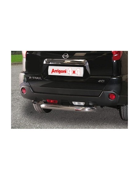 Tubo di protezione posteriore inox lucido 70mm Nissan X Trail 2011 2014