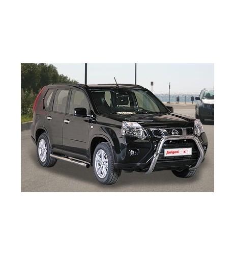 Tubo di protezione posteriore inox lucido 70mm Nissan X Trail 2011 2014