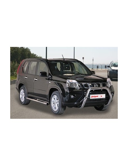 Tubo di protezione posteriore inox lucido 70mm Nissan X Trail 2011 2014