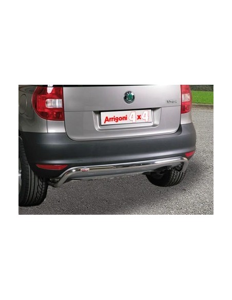 Tubo di protezione posteriore inox lucido 70mm Skoda Yeti dal 2009 al 2013