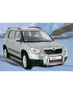 Tubo di protezione posteriore inox lucido 70mm Skoda Yeti dal 2009 al 2013 2