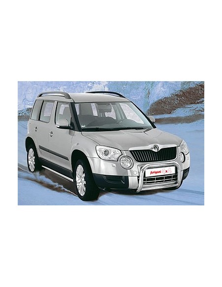 Tubo di protezione posteriore inox lucido 70mm Skoda Yeti dal 2009 al 2013