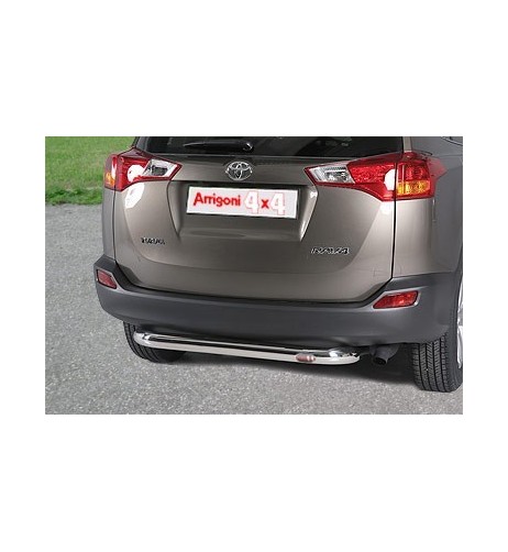Tubo di protezione posteriore inox lucido 70mm Toyota Rav4 2013 2015