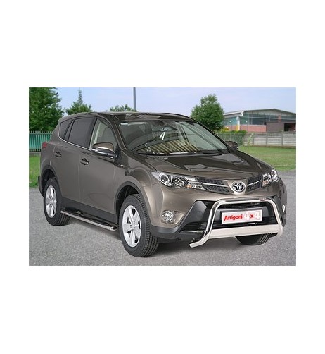 Tubo di protezione posteriore inox lucido 70mm Toyota Rav4 2013 2015