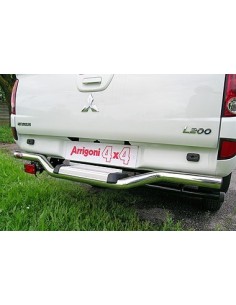 Tubo di protezione posteriore inox lucido Mitsubishi L200 Double Cab 2010 2