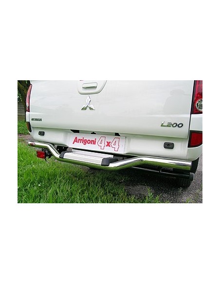 Tubo di protezione posteriore inox lucido Mitsubishi L200 Double Cab 2010 2