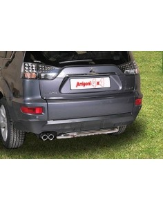 Tubo di protezione posteriore inox lucido Mitsubishi Outlander dal 2010 al 