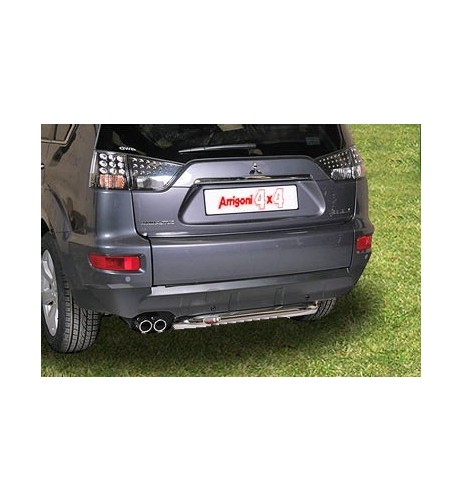 Tubo di protezione posteriore inox lucido Mitsubishi Outlander dal 2010 al 