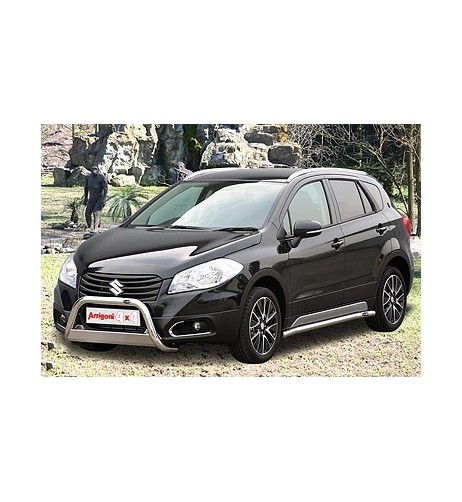 Tubo protezione posteriore acciaio inox lucido Suzuki S Cross 2013 2017