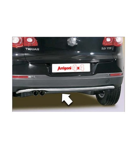 Tubo protezione posteriore inox lucido 42mm Volkswagen Tiguan dal 2008 al 2