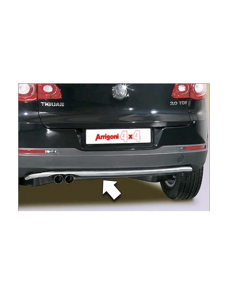Tubo protezione posteriore inox lucido 42mm Volkswagen Tiguan dal 2008 al 2